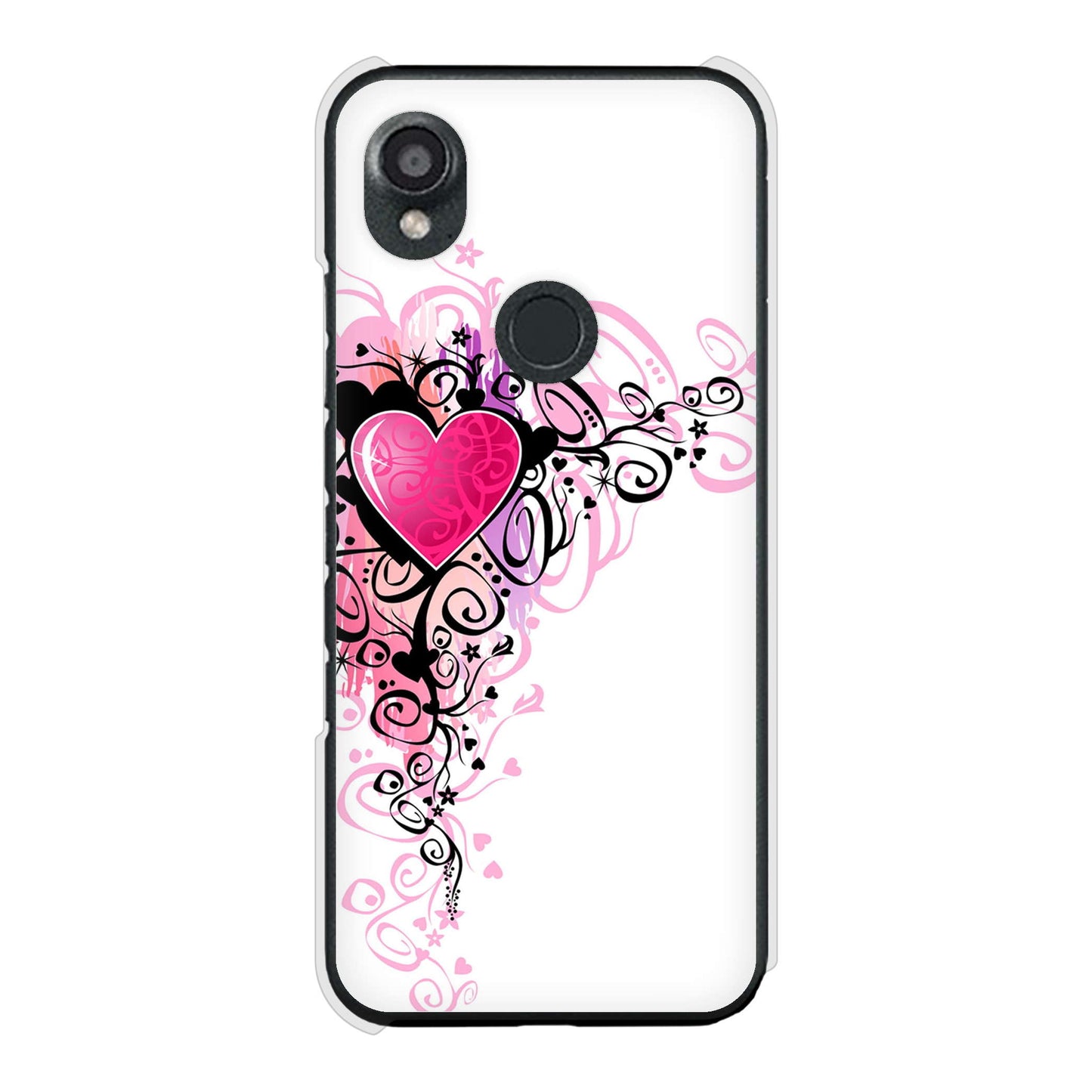 DIGNO SX3 KYG02 au 高画質仕上げ 背面印刷 ハードケースきらめきハート