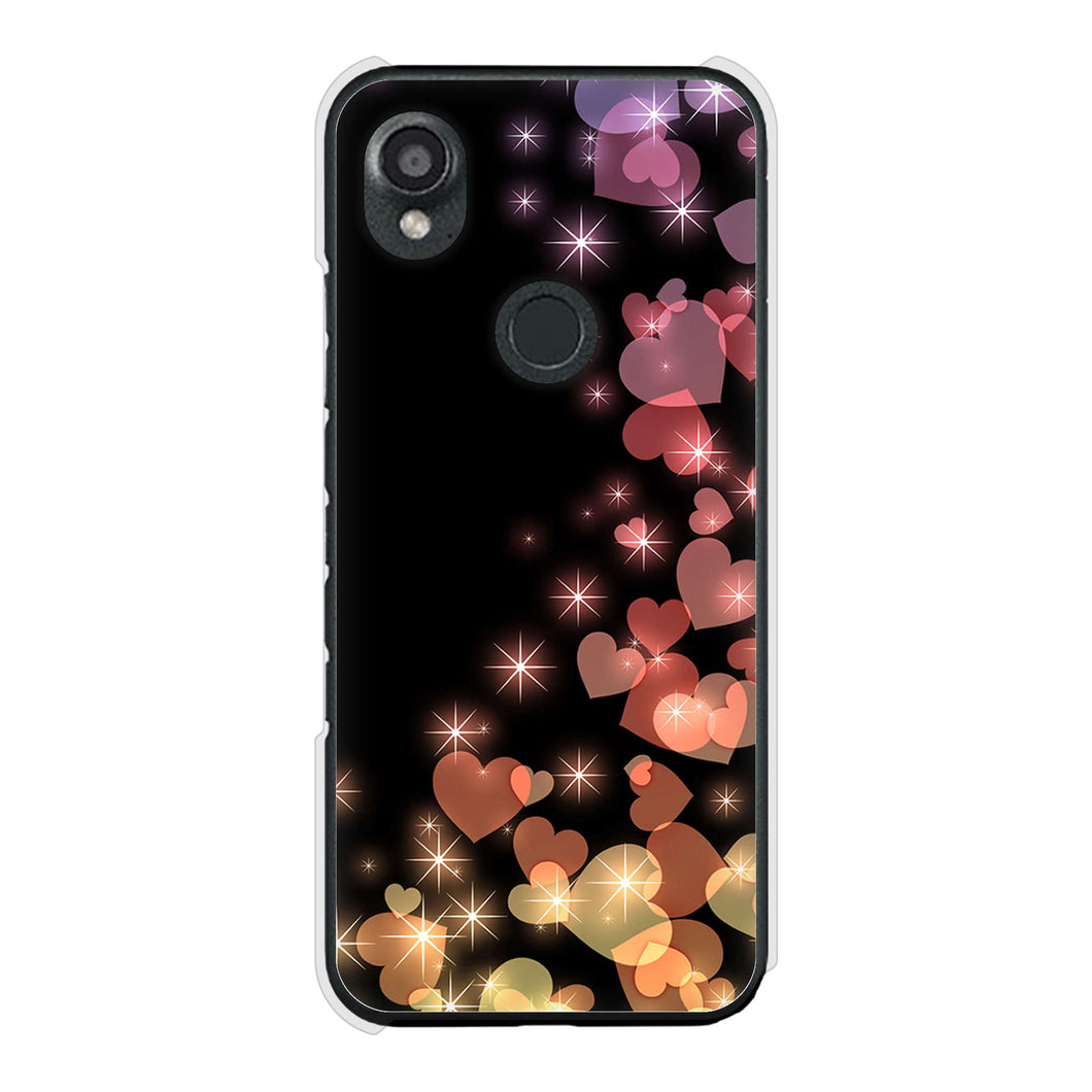 DIGNO SX3 KYG02 au 高画質仕上げ 背面印刷 ハードケースきらめきハート