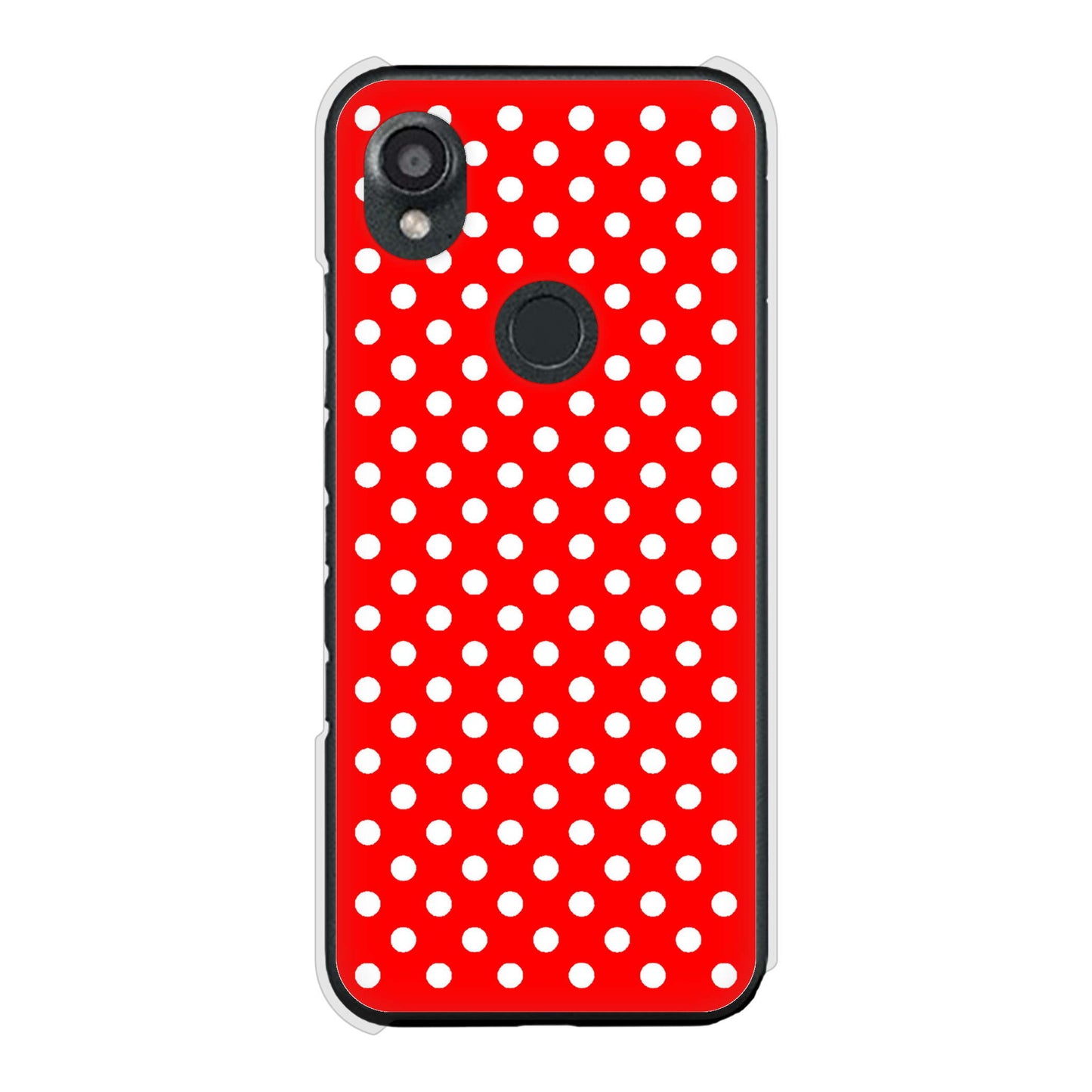 DIGNO SX3 KYG02 au 高画質仕上げ 背面印刷 ハードケースシンプル柄(水玉)