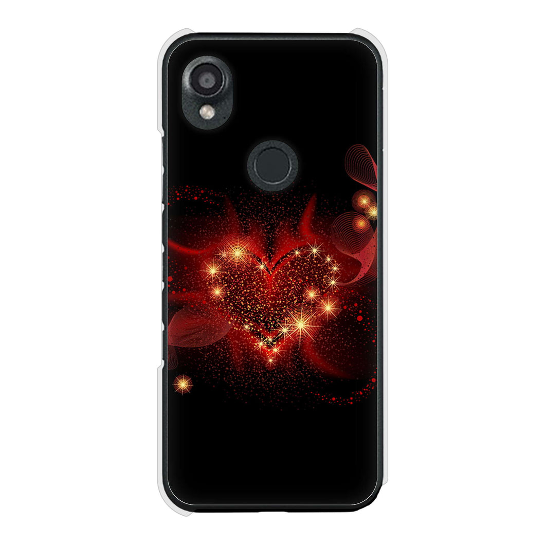 DIGNO SX3 KYG02 au 高画質仕上げ 背面印刷 ハードケースきらめきハート