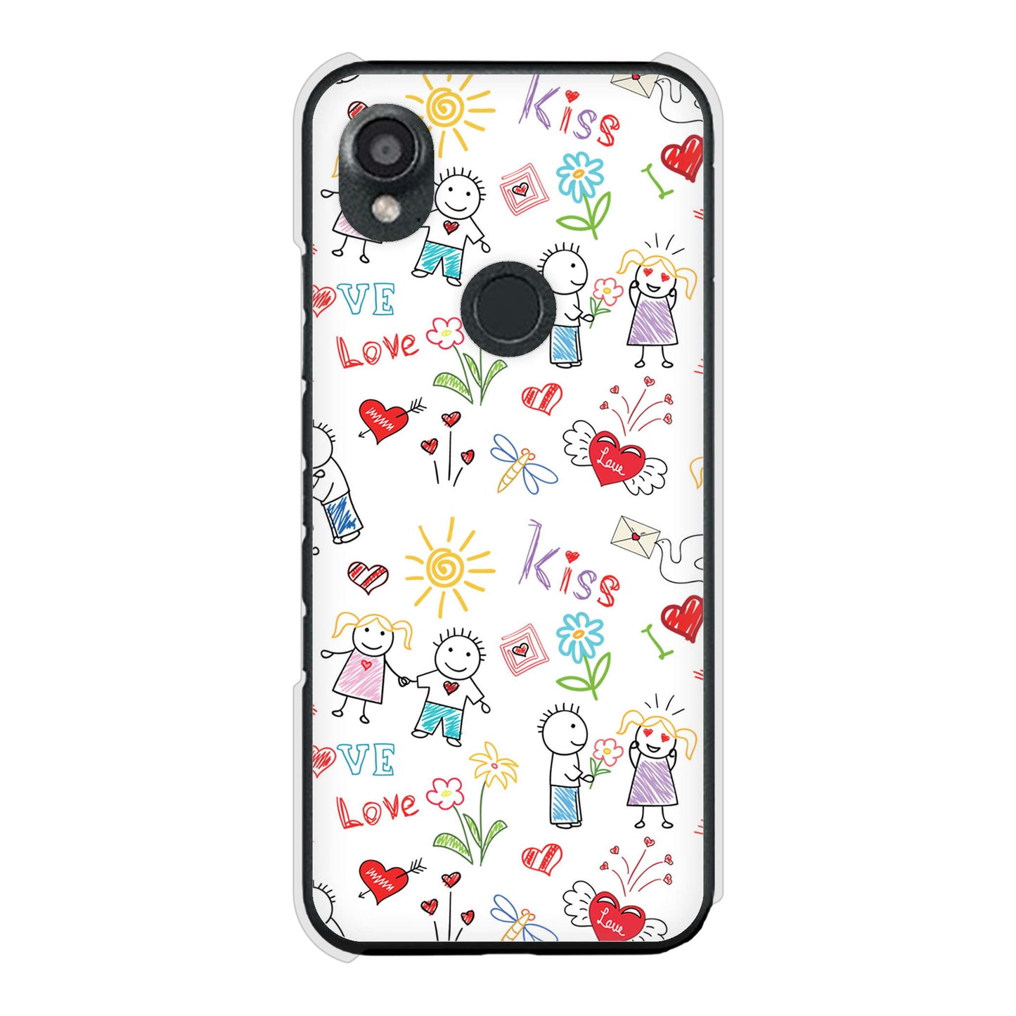 DIGNO SX3 KYG02 au 高画質仕上げ 背面印刷 ハードケースカップル&ファミリー