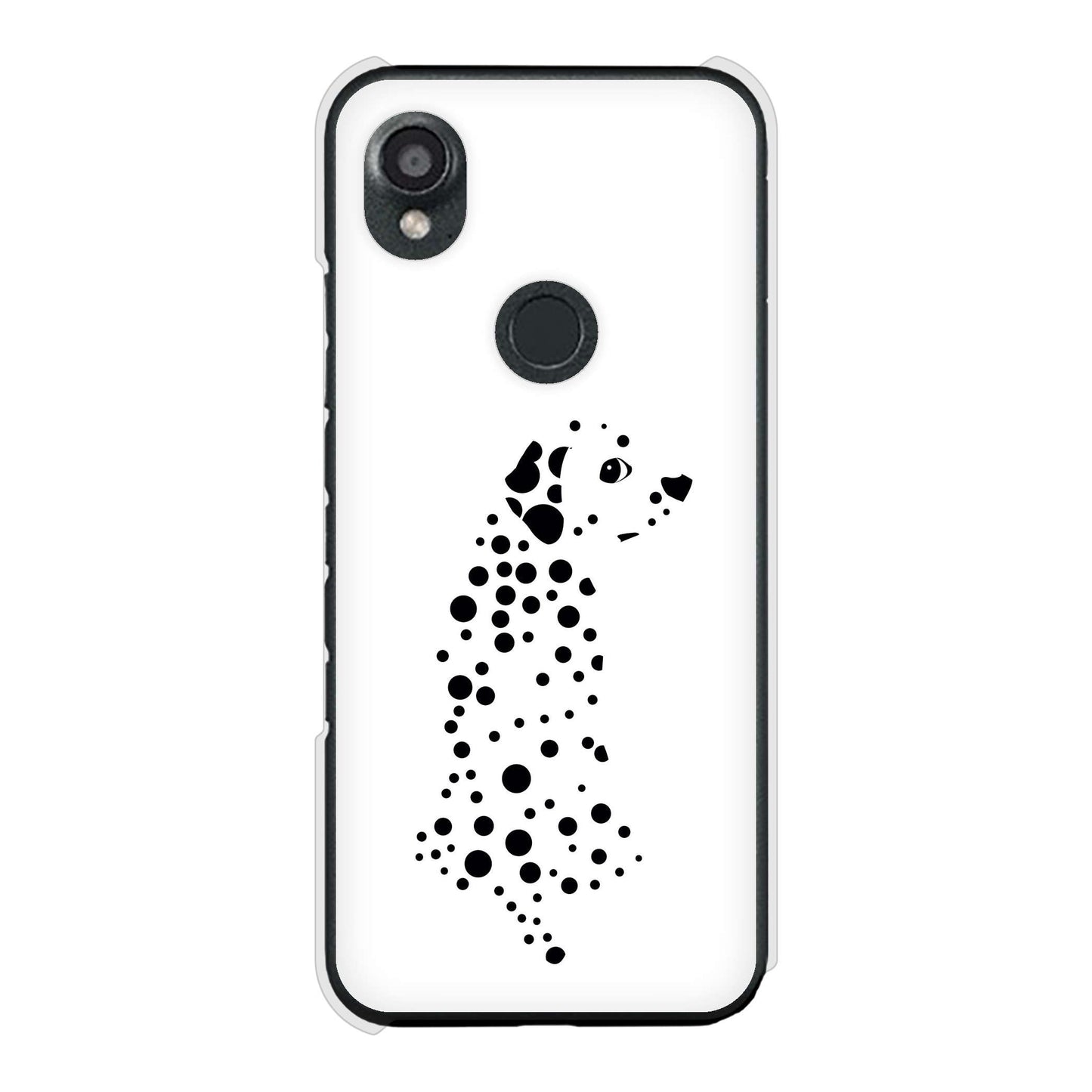 DIGNO SX3 KYG02 au 高画質仕上げ 背面印刷 ハードケース 【1038 振り向くダルメシアン(WH)】