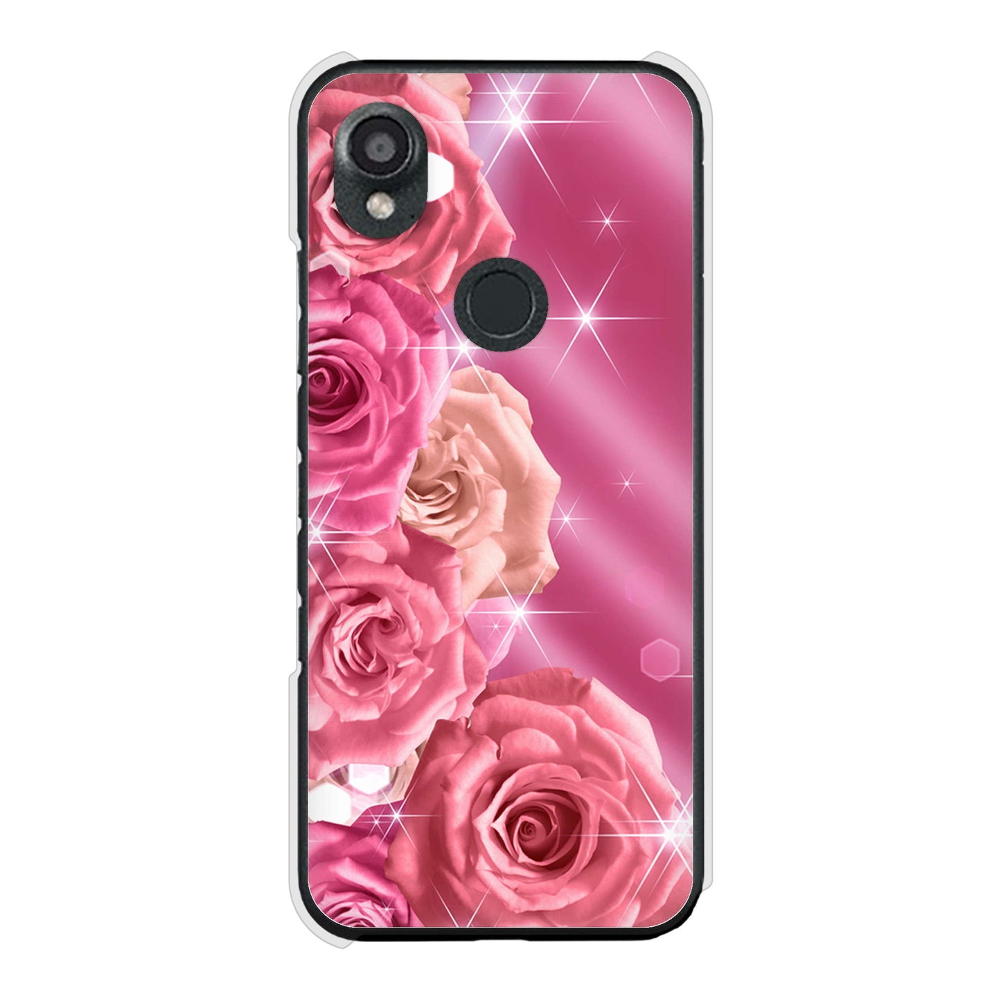 DIGNO SX3 KYG02 au 高画質仕上げ 背面印刷 ハードケース 【1182 ピンクの薔薇に誘われて】