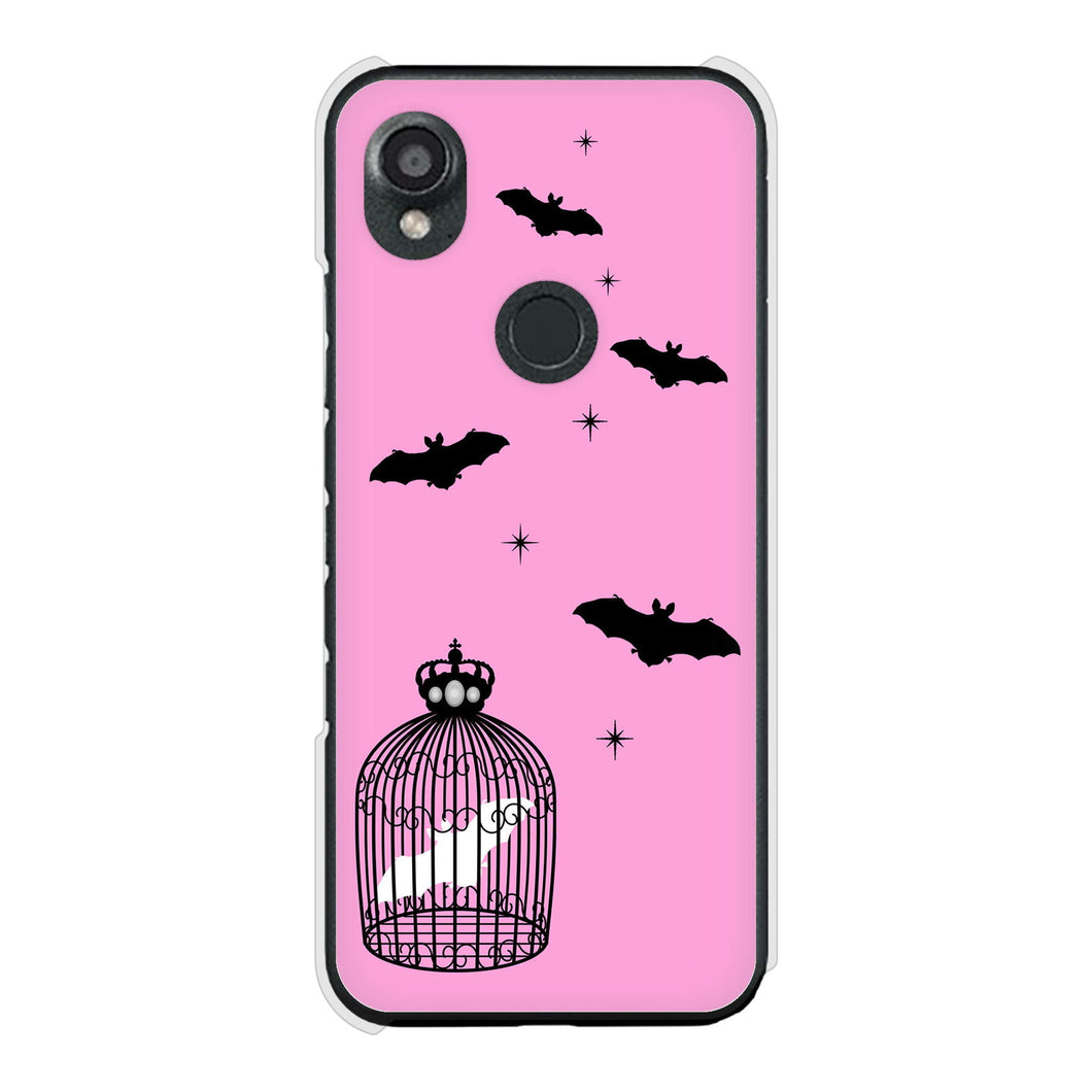 DIGNO SX3 KYG02 au 高画質仕上げ 背面印刷 ハードケースむかいあぐる こうもりの王冠鳥かご