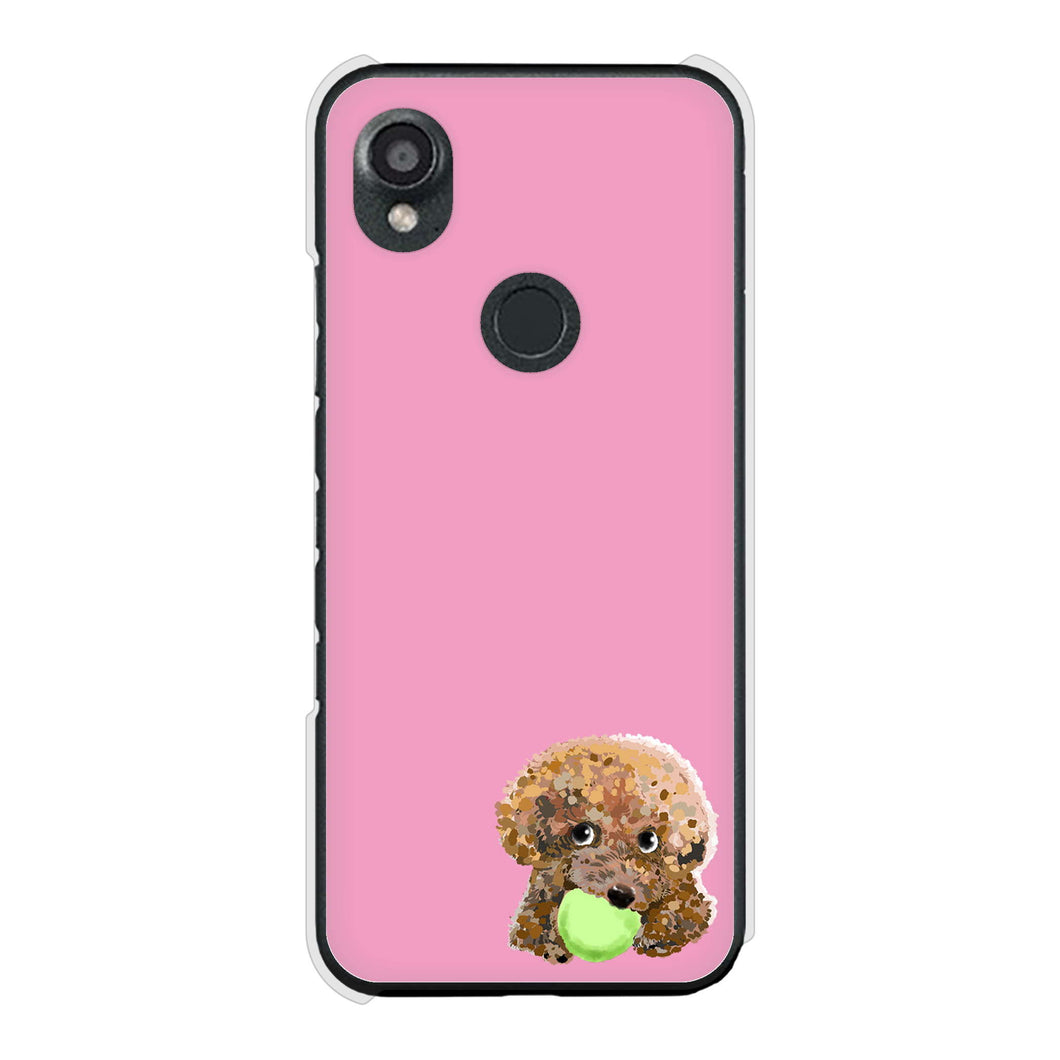 DIGNO SX3 KYG02 au 高画質仕上げ 背面印刷 ハードケーストイプードル&ボール