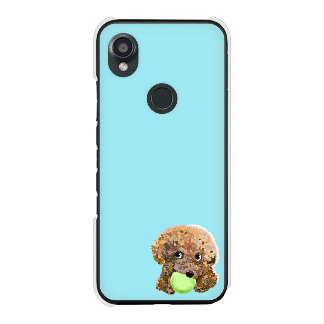 DIGNO SX3 KYG02 au 高画質仕上げ 背面印刷 ハードケーストイプードル&ボール