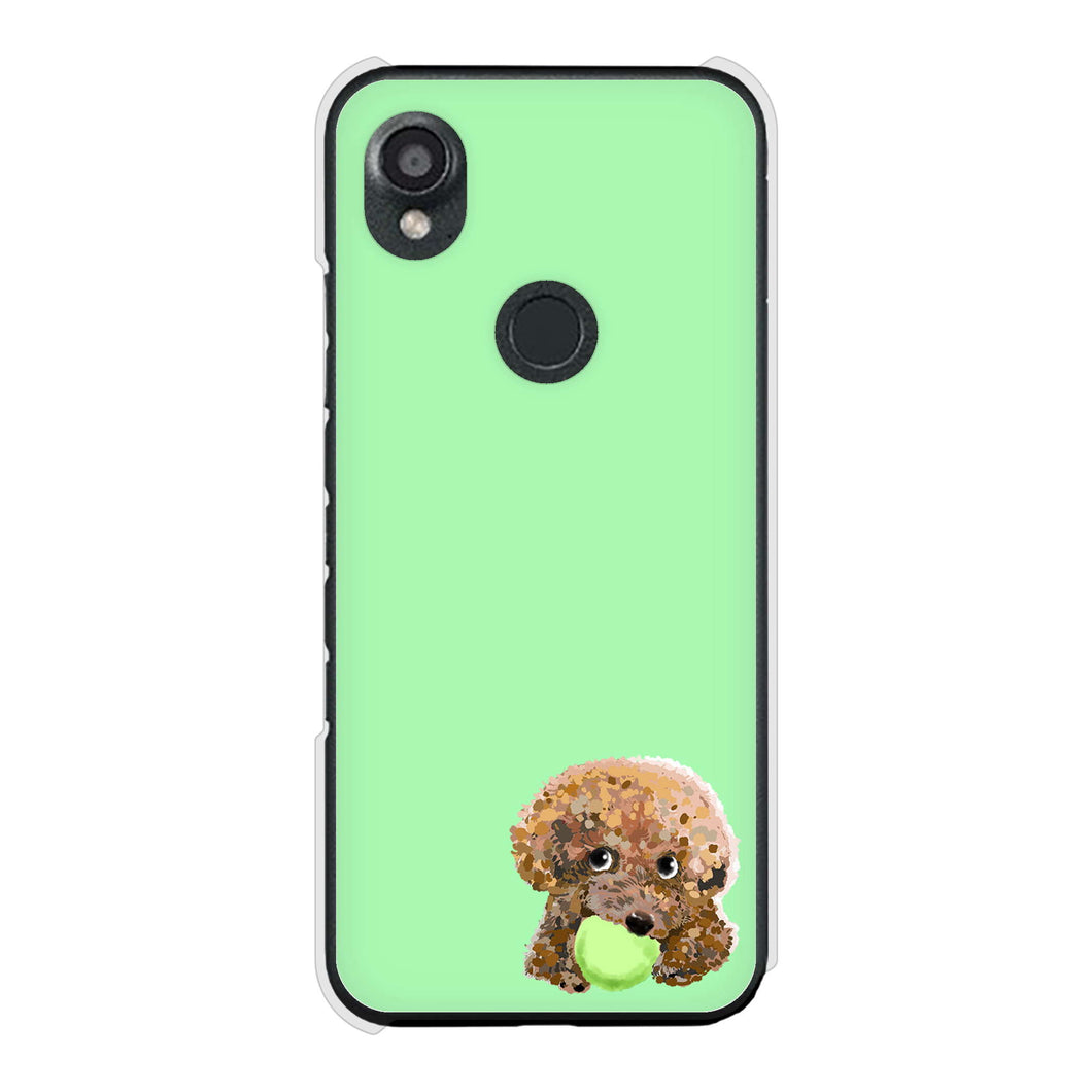 DIGNO SX3 KYG02 au 高画質仕上げ 背面印刷 ハードケーストイプードル&ボール