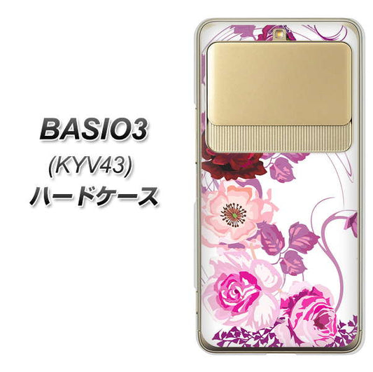 au ベイシオ3 KYV43 高画質仕上げ 背面印刷 ハードケース【116 ６月のバラ】