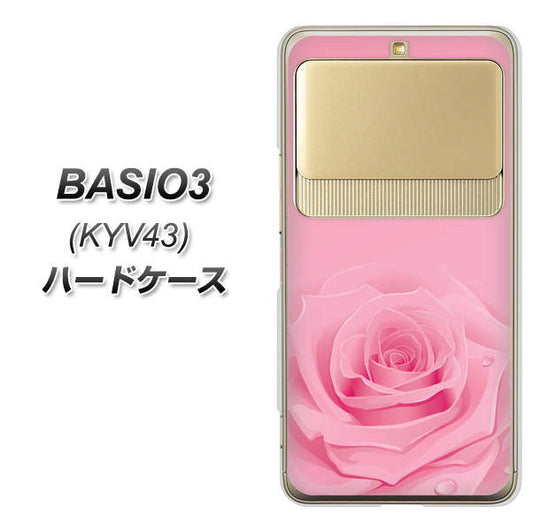 au ベイシオ3 KYV43 高画質仕上げ 背面印刷 ハードケース【401 ピンクのバラ】