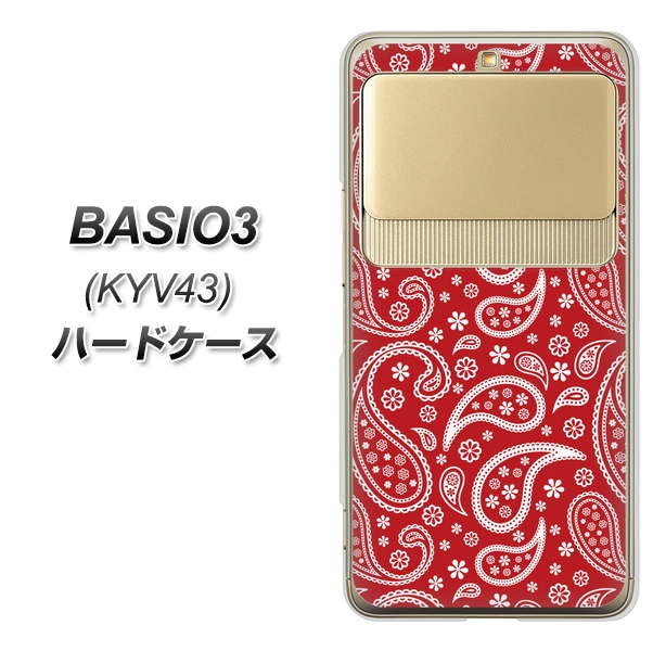 au ベイシオ3 KYV43 高画質仕上げ 背面印刷 ハードケース【765 ペイズリーエンジ】