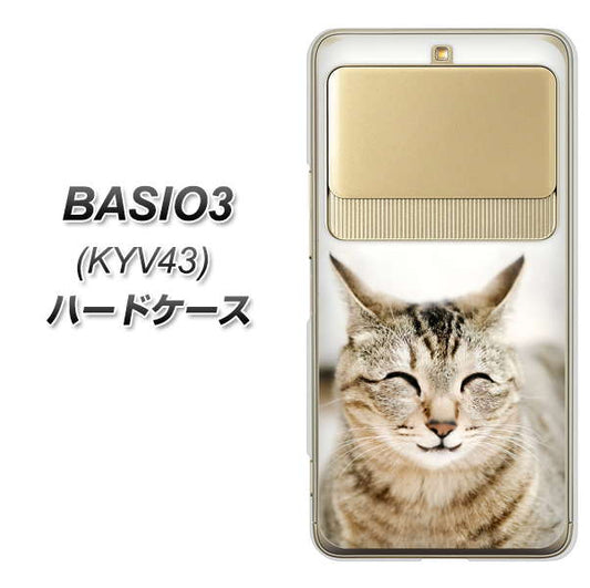 au ベイシオ3 KYV43 高画質仕上げ 背面印刷 ハードケース【VA801 笑福ねこ】