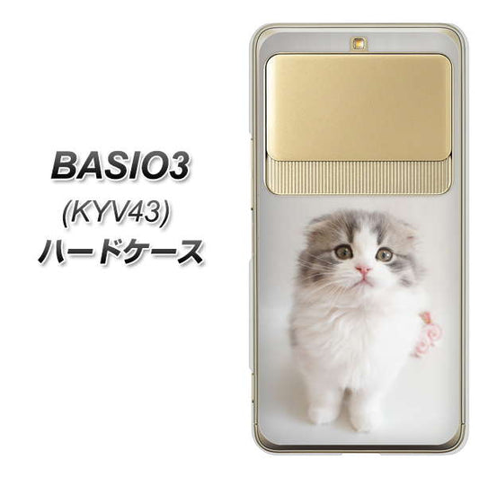 au ベイシオ3 KYV43 高画質仕上げ 背面印刷 ハードケース【VA803 まっていますネコ】