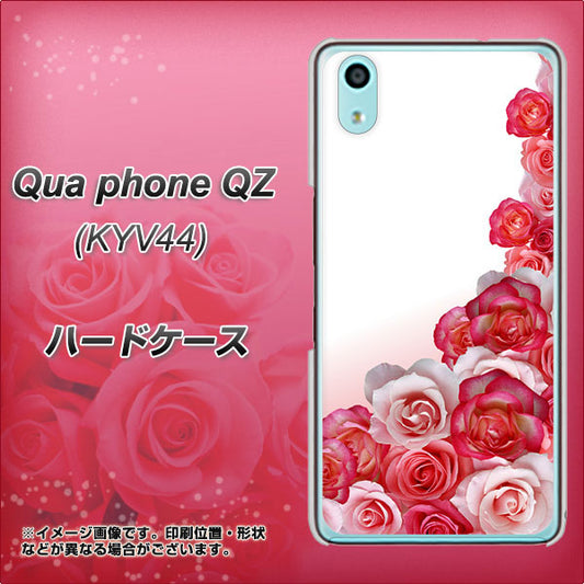 au キュアフォン QZ KYV44 高画質仕上げ 背面印刷 ハードケース【299 薔薇の壁】