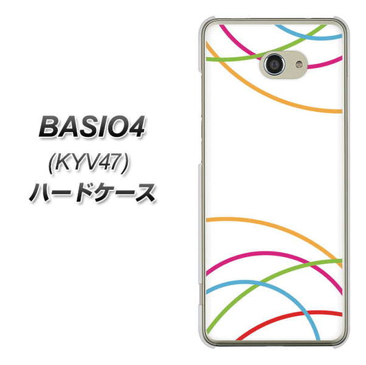 au ベイシオ4 KYV47 高画質仕上げ 背面印刷 ハードケース【IB912 重なり合う曲線】