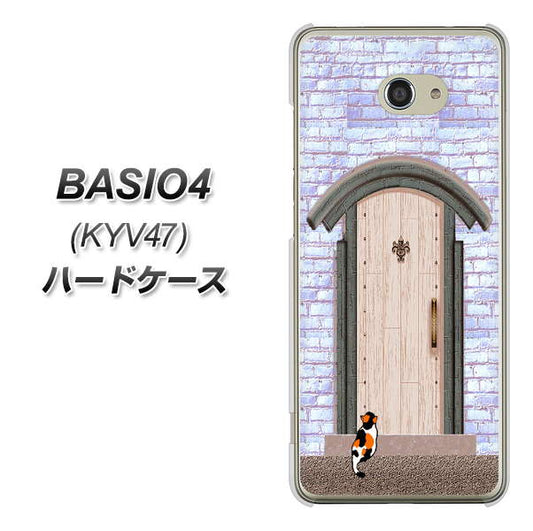 BASIO4 au YA952 石ドア02 素材クリア ハードケース 背面印刷