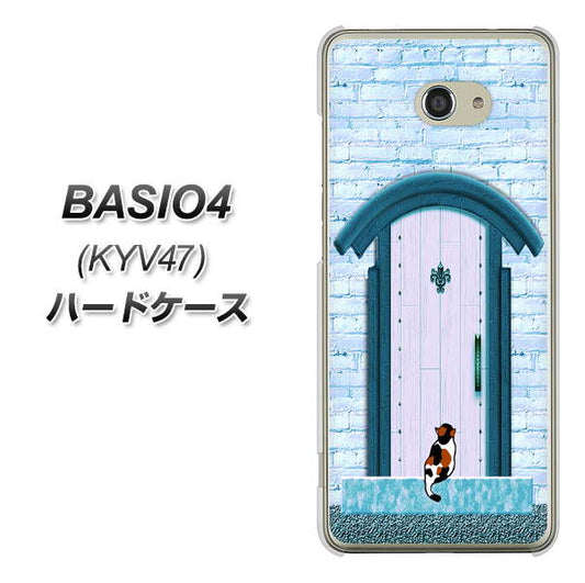 BASIO4 au YA953 石ドア03 素材クリア ハードケース 背面印刷