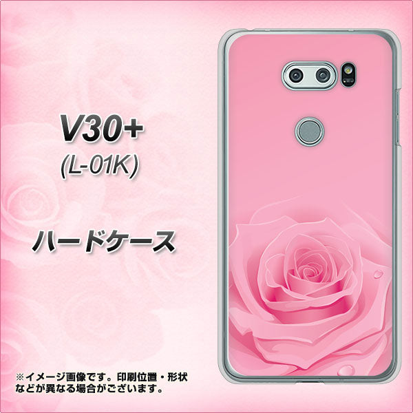 docomo V30+ L-01K 高画質仕上げ 背面印刷 ハードケース【401 ピンクのバラ】