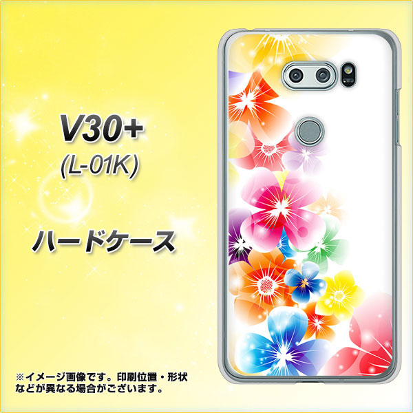 docomo V30+ L-01K 高画質仕上げ 背面印刷 ハードケース【1209 光と花】