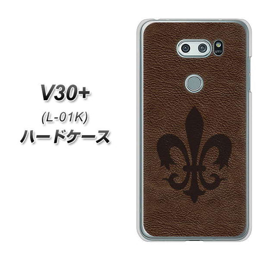 docomo V30+ L-01K 高画質仕上げ 背面印刷 ハードケース【EK823 レザー風ユリ】