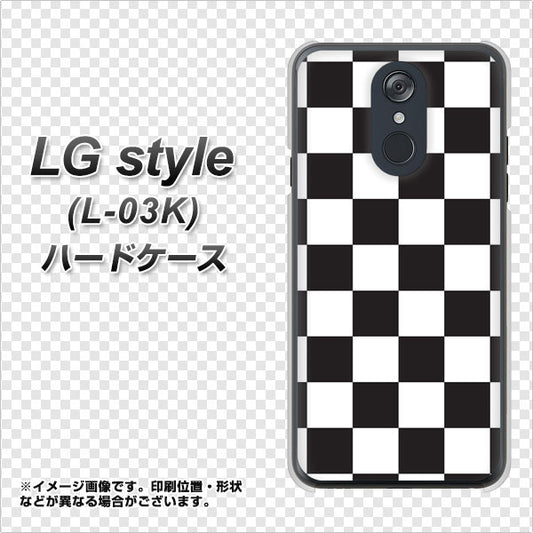 docomo LG style L-03K 高画質仕上げ 背面印刷 ハードケース【151 フラッグチェック】