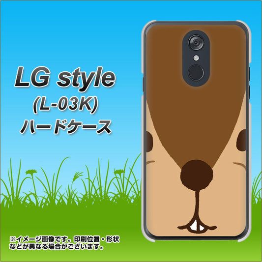 docomo LG style L-03K 高画質仕上げ 背面印刷 ハードケース【349 りす】