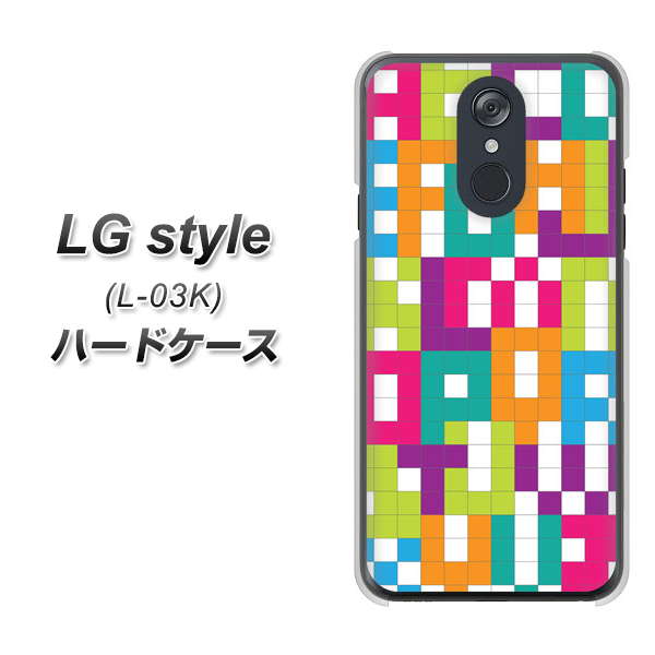 docomo LG style L-03K 高画質仕上げ 背面印刷 ハードケース【IB916 ブロックアルファベット】