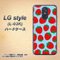 docomo LG style L-03K 高画質仕上げ 背面印刷 ハードケース【SC814 小さいイチゴ模様 レッドとブルー】
