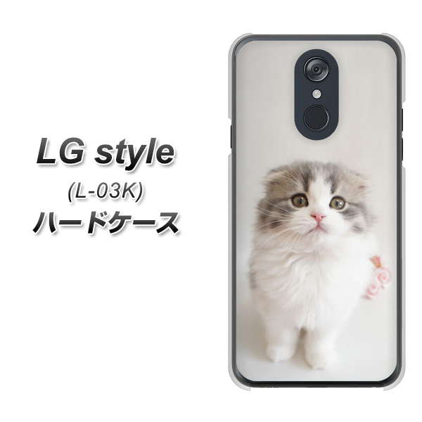 docomo LG style L-03K 高画質仕上げ 背面印刷 ハードケース【VA803 まっていますネコ】