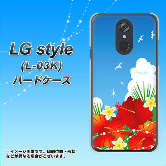 docomo LG style L-03K 高画質仕上げ 背面印刷 ハードケース【VA821 ハイビスカスと青空】