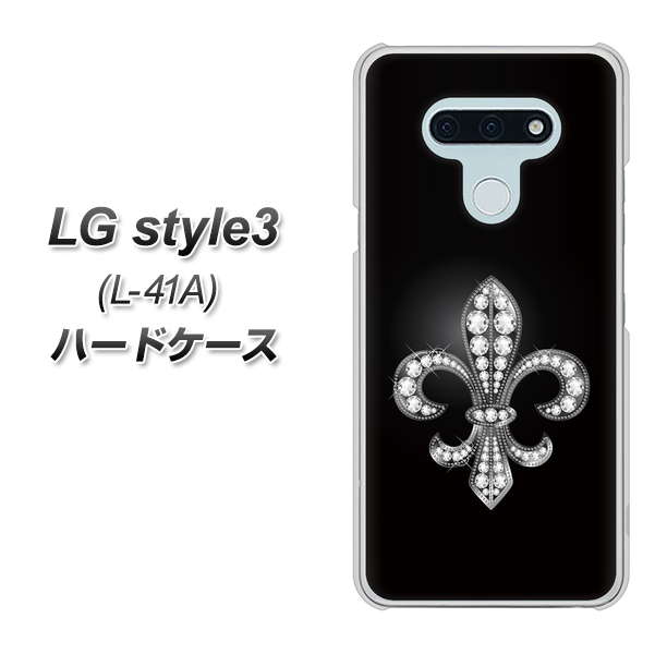 docomo LG style3 L-41A 高画質仕上げ 背面印刷 ハードケース【042 ラインストーン風の印刷ゴージャスユリ】