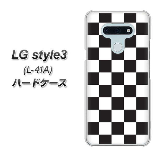 docomo LG style3 L-41A 高画質仕上げ 背面印刷 ハードケース【151 フラッグチェック】