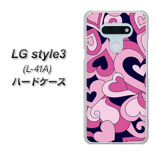 docomo LG style3 L-41A 高画質仕上げ 背面印刷 ハードケース【223 ハートの調べ】