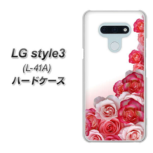 docomo LG style3 L-41A 高画質仕上げ 背面印刷 ハードケース【299 薔薇の壁】