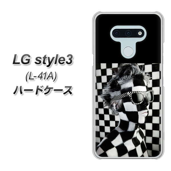 docomo LG style3 L-41A 高画質仕上げ 背面印刷 ハードケース【357 bk&wh】
