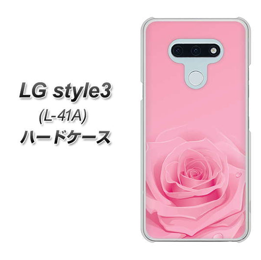 docomo LG style3 L-41A 高画質仕上げ 背面印刷 ハードケース【401 ピンクのバラ】