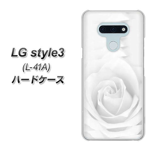 LG style3 L-41A docomo 402 ホワイトRose ハードケース 背面印刷