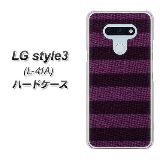 LG style3 L-41A docomo 533 極太ボーダーPR&NV ハードケース 背面印刷