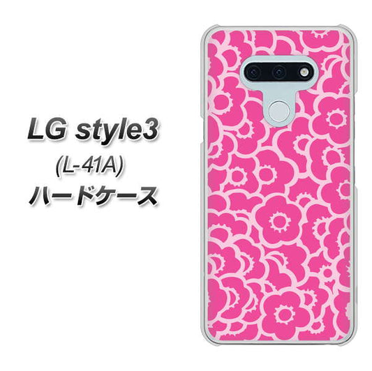 docomo LG style3 L-41A 高画質仕上げ 背面印刷 ハードケース【716 ピンクフラワー】