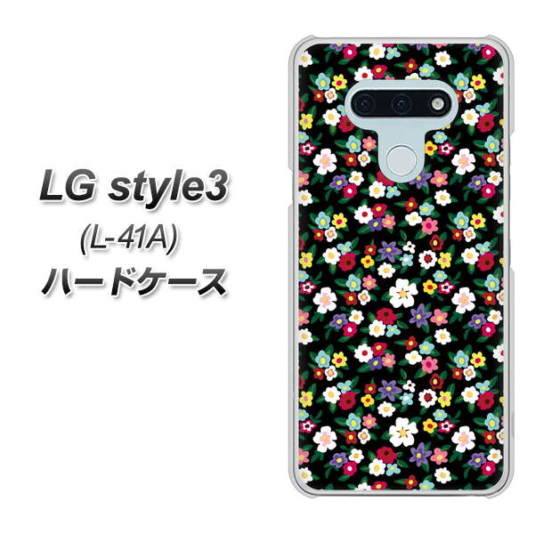 docomo LG style3 L-41A 高画質仕上げ 背面印刷 ハードケース【778 マイクロリバティプリントBK】