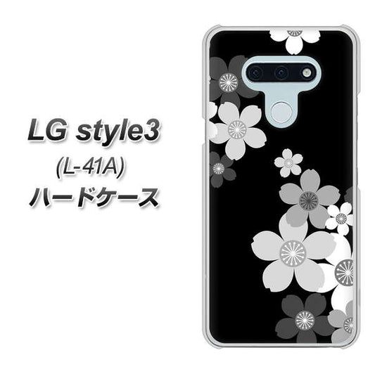 docomo LG style3 L-41A 高画質仕上げ 背面印刷 ハードケース【1334 桜のフレーム】