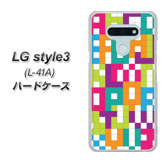 docomo LG style3 L-41A 高画質仕上げ 背面印刷 ハードケース【IB916 ブロックアルファベット】