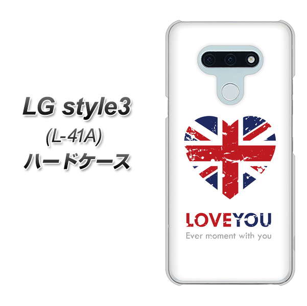 docomo LG style3 L-41A 高画質仕上げ 背面印刷 ハードケース【SC803 ユニオンジャック ハートビンテージ】