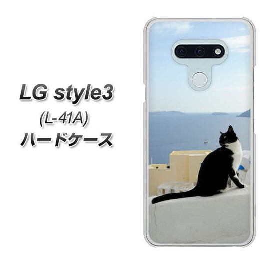 docomo LG style3 L-41A 高画質仕上げ 背面印刷 ハードケース【VA805 ネコと地中海】