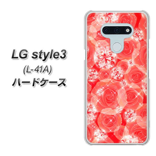 docomo LG style3 L-41A 高画質仕上げ 背面印刷 ハードケース【VA816 ダイヤモンドとバラ】