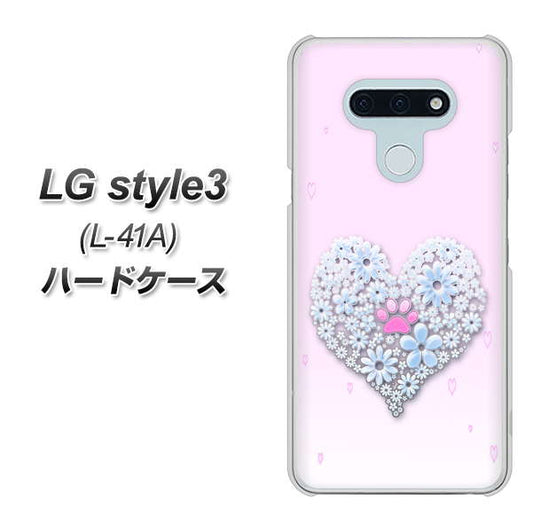 docomo LG style3 L-41A 高画質仕上げ 背面印刷 ハードケース【YA958 ハート05 素材クリア】