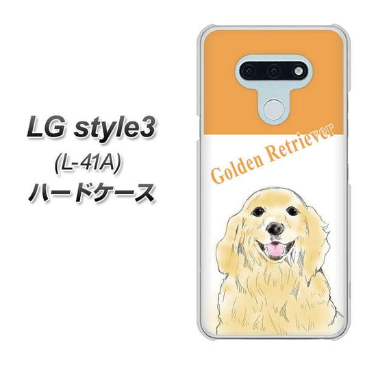 docomo LG style3 L-41A 高画質仕上げ 背面印刷 ハードケース【YD827 ゴールデンレトリバー03】