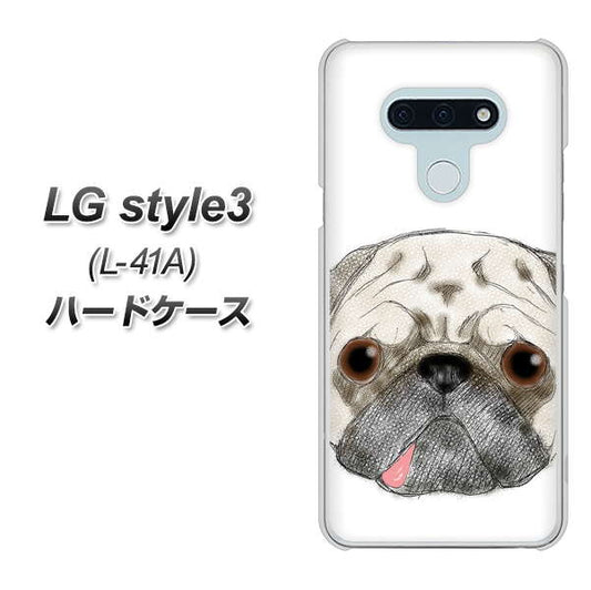 docomo LG style3 L-41A 高画質仕上げ 背面印刷 ハードケース【YD855 パグ01】