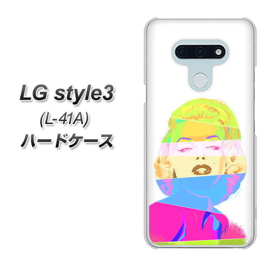 docomo LG style3 L-41A 高画質仕上げ 背面印刷 ハードケース【YJ208 マリリンモンローデザイン（A）】