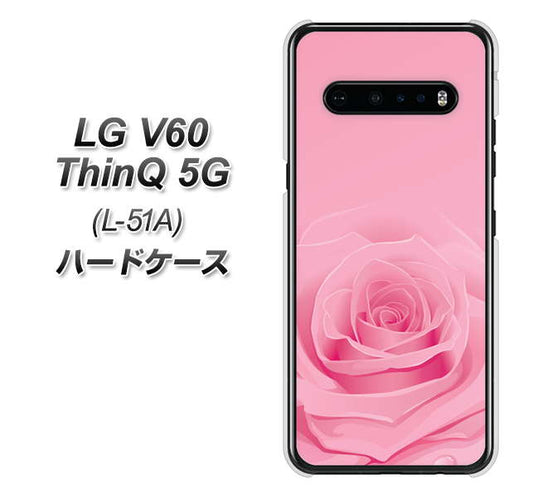 docomo LG V60 ThinQ 5G L-51A 高画質仕上げ 背面印刷 ハードケース【401 ピンクのバラ】