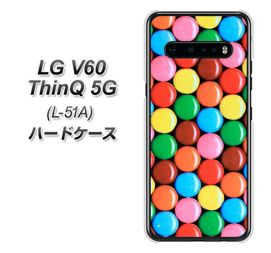 docomo LG V60 ThinQ 5G L-51A 高画質仕上げ 背面印刷 ハードケース【448 マーブルチョコ】